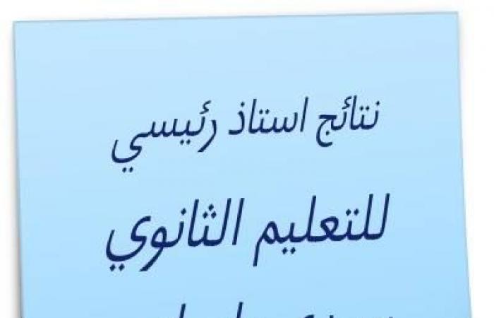 نتائج أستاذ رئيسي في التعليم الثانوي 2019 سيدي بلعباس
