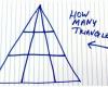 تم الإجابة عليه: حل لغز كم عدد المثلثات في الصورة