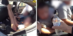 تنقذ الشرطة 4 أطفال من Hot Car بينما كان أبي في حالة سكر في متجر البالغين