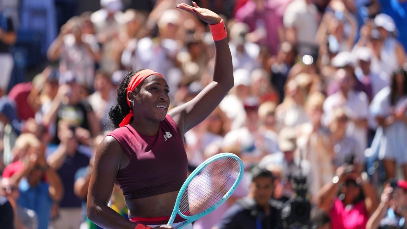 Gauff ، "الاستمتاع هناك" ، يتحرك في الولايات المتحدة مفتوحة