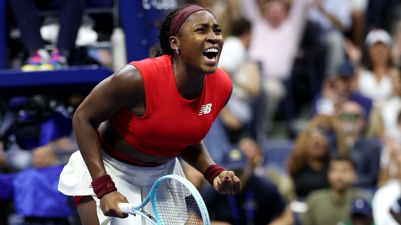 Gauff يحارب الدموع ، 8 أخطاء مزدوجة لتجميع الفوز