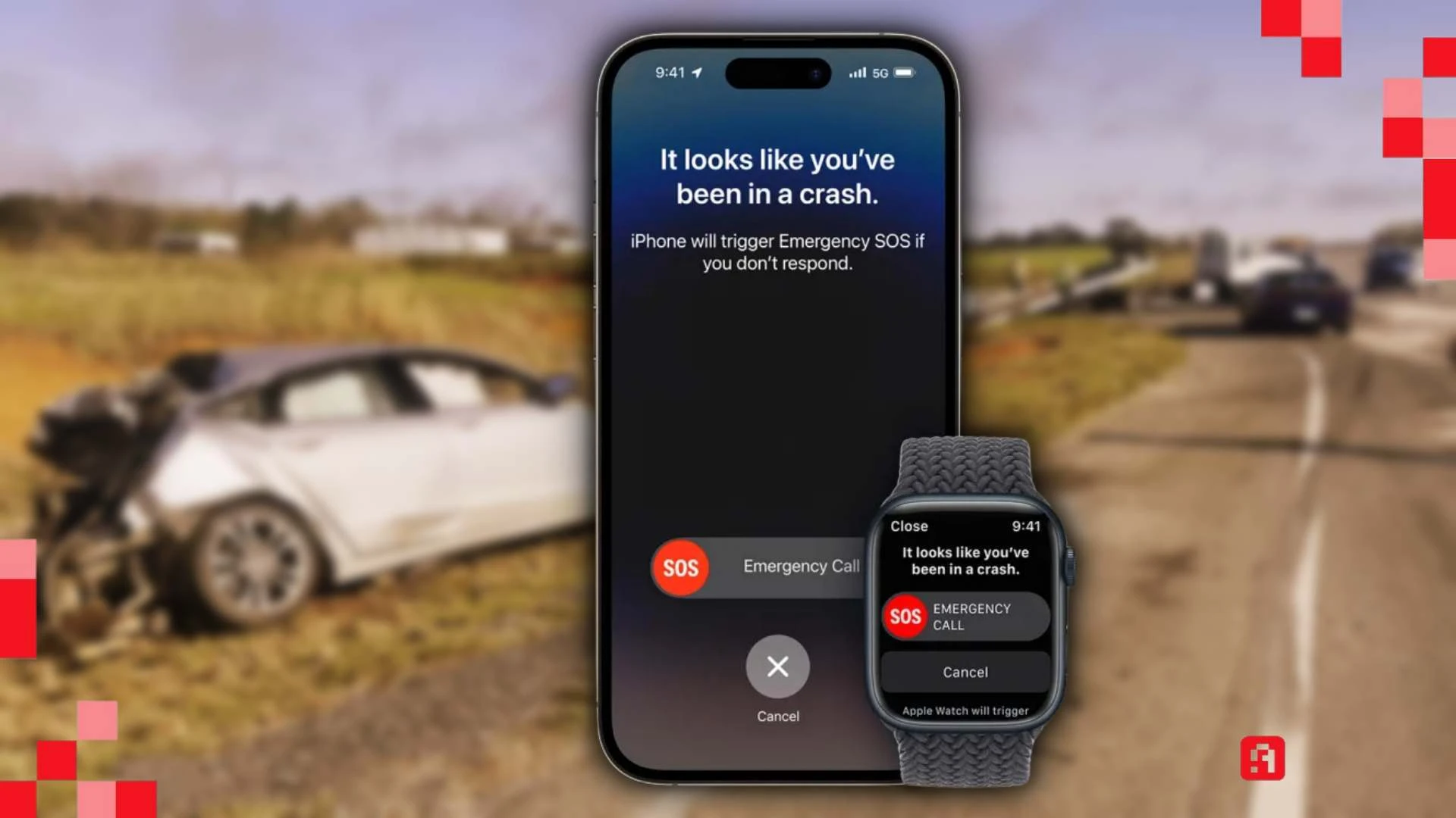 iPhone ينقذ حيـاة فتاة بعد حادث سير خطير بفضل ميزة Crash Detection