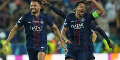 توتنهام هيربريك حيث فاز باريس سان جيرمان كأس سوبر على ركلات الترجيح بعد الانهيار المتأخر