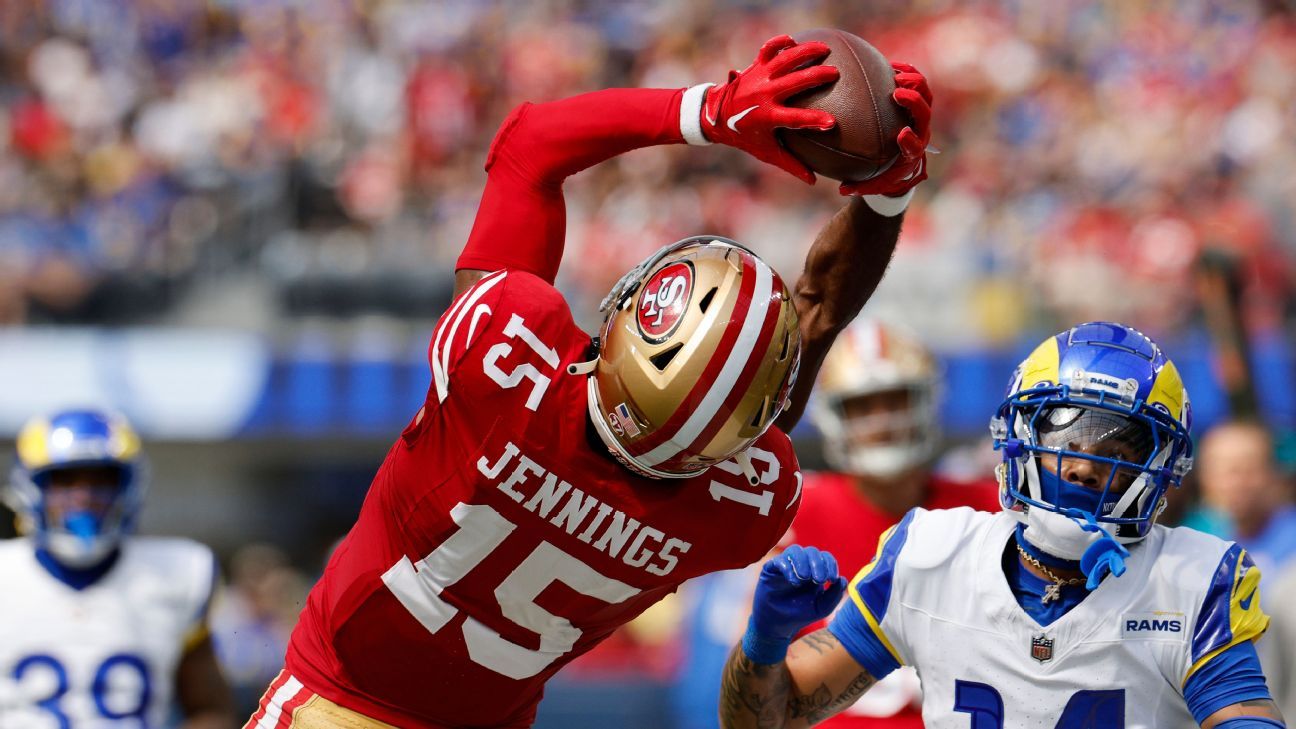 يضيف 49ers 3 ملايين دولار في حوافز لصفقة WR Jennings