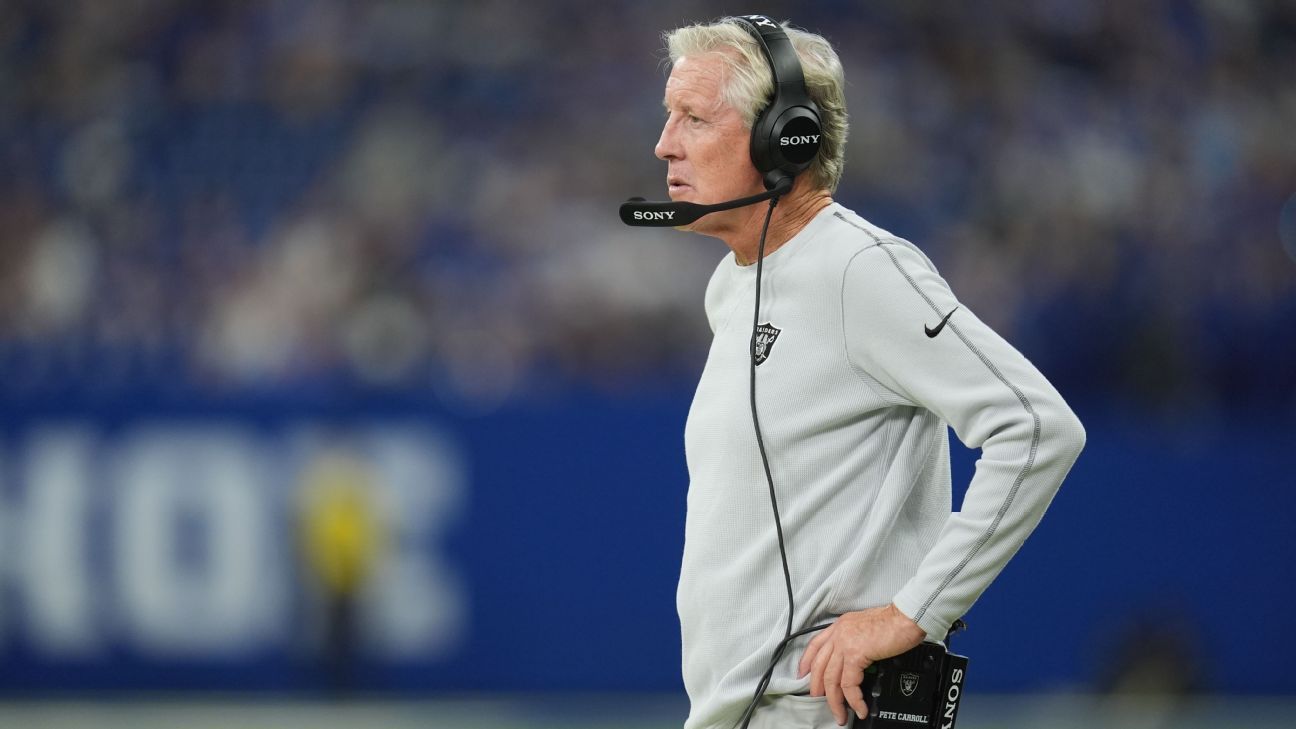 Pete Carroll Processing Raiders '1-4 ابدأ "ضعيفًا"