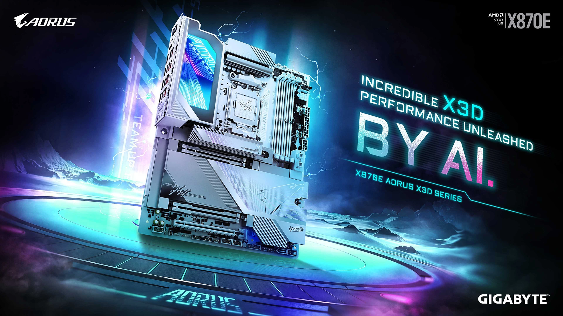 لوحات GIGABYTE X870E AORUS X3D تعيد تعريف الأداء والابتكار