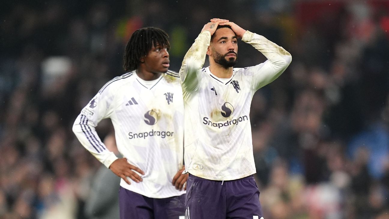 ظهرت مشكلات مانشستر يونايتد بينما يدخل أستون فيلا السباق على اللقب بفوز كبير