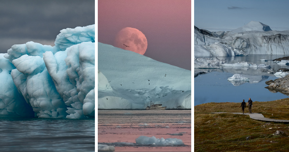 لقد قمت بتصوير مكان في جرينلاند معروف بعدد لا يحصى من الجبال الجليدية