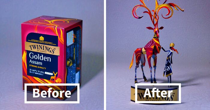 15 عبوة منتج تم إعادة تصميمها لتصبح منحوتات مذهلة بواسطة هاروكيرو