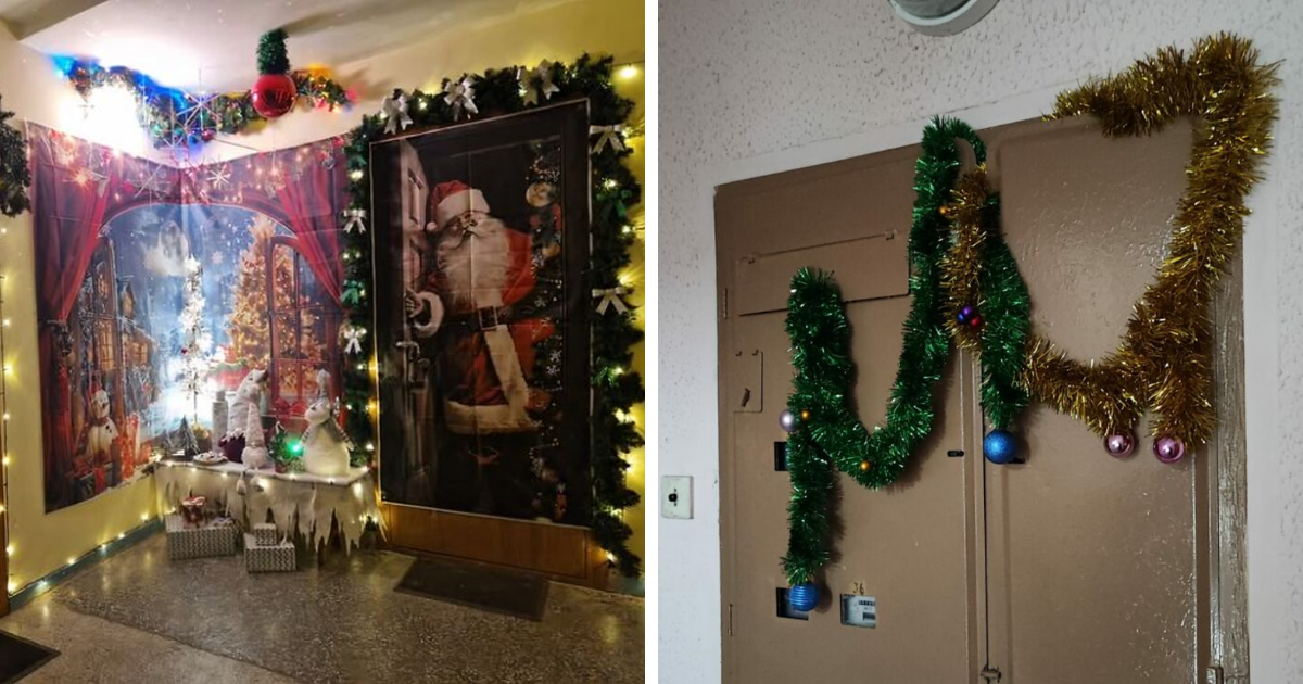 50 طريقة مضحكة ومضطربة لتزيين مبانيهم السكنية الحزينة لعيد الميلاد